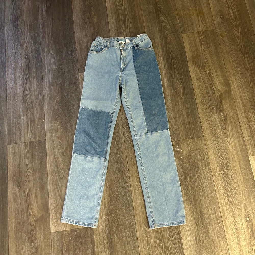 H&M Straight Colorblock Jeans (Never Worn)